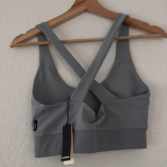 Nwt Monrow criss cross back sports bra - Picture 2 of 7